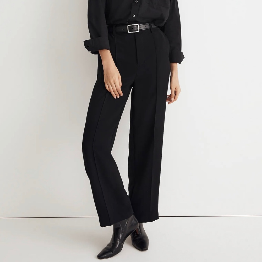 NWT Madewell Tailored Straight-Leg Pants - Size 10 Black